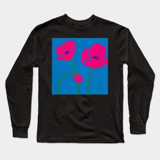 Pink Poppies Painting Long Sleeve T-Shirt